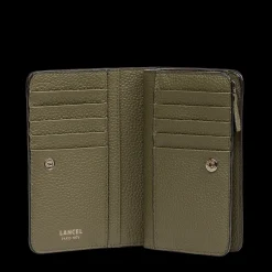 Portefeuille rectangulaire compact zippé