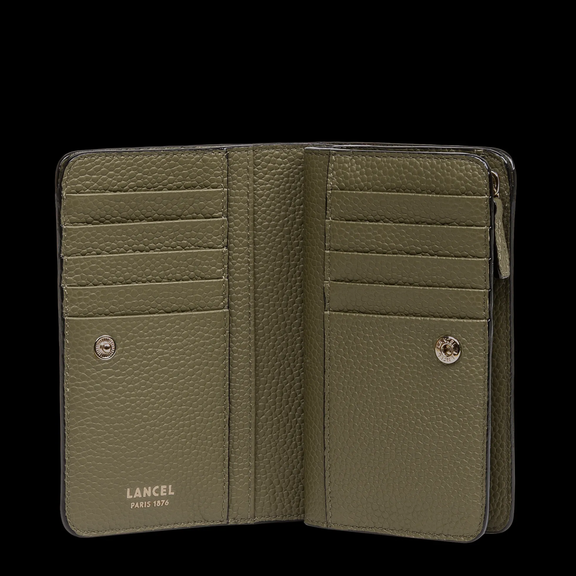 Portefeuille rectangulaire compact zippé
