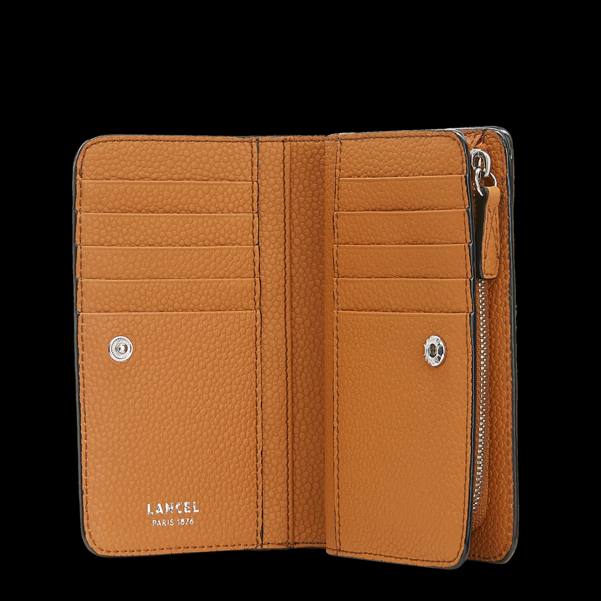 Portefeuille rectangulaire compact zippé