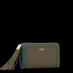 Portefeuille rectangulaire compact zippé