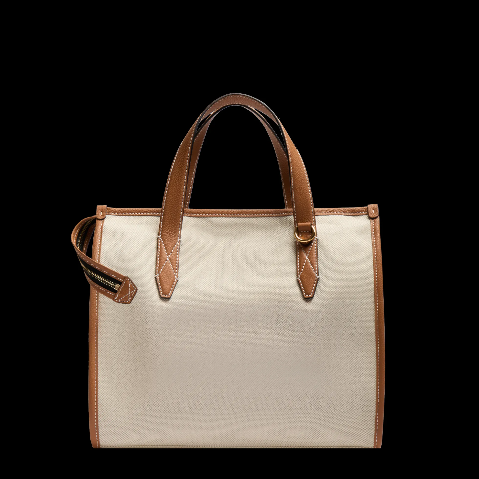 SAC CABAS ZIPPE M DOUBLE PORTE